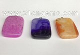 NGP5728 30*40mm rectangle agate pendants wholesale