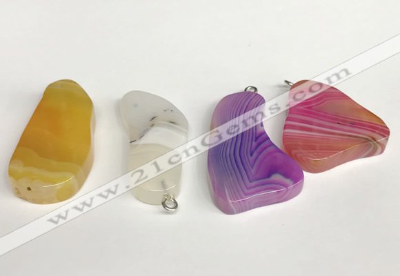 NGP5729 20*40mm - 30*45mm freeform agate pendants wholesale