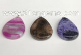 NGP5732 30*40mm flat teardrop agate pendants wholesale