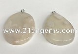 NGP5735 30*40mm freeform sakura agate pendants wholesale