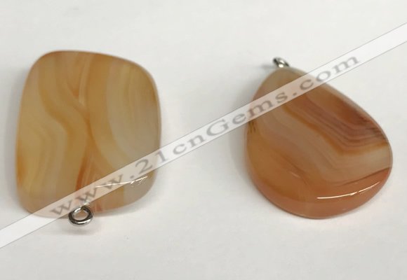 NGP5738 25*35mm freeform agate gemstone pendants wholesale