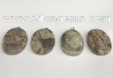 NGP5746 25*35mm oval rainforest agate pendants wholesale