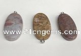 NGP5751 20*40mm oval agate gemstone pendants wholesale