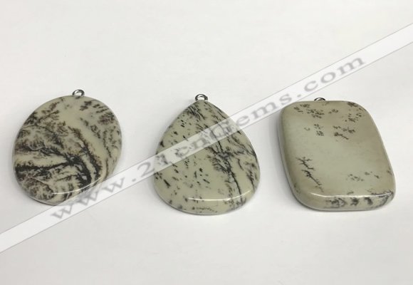 NGP5761 30*40mm freefrom jasper gemstone pendants wholesale