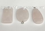 NGP5763 20*40mm - 25*35mm freefrom rose quartz pendants