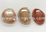 NGP5792 30*50mm - 45*65mm faceted freeform agate slab pendants