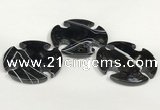 NGP5803 42mm - 45mm flower agate slab pendants wholesale