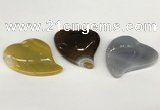 NGP5804 40*50mm heart agate gemstone pendants wholesale