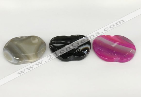 NGP5807 38*43mm apple agate gemstone pendants wholesale