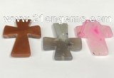 NGP5812 40*55mm cross agate gemstone pendants wholesale