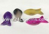 NGP5814 25*55mm - 28*60mm fish agate gemstone pendants wholesale