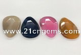 NGP5821 32*50mm faceted oval agate gemstone pendants wholesale