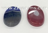 NGP5826 35*55mm faceted oval agate gemstone pendants wholesale