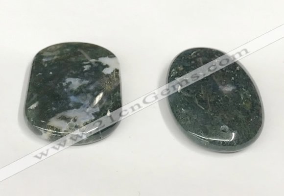 NGP5833 35*55mm oval agate gemstone pendants wholesale