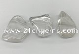 NGP5842 30*55mm - 42*60mm freeform white crystal slab pendants