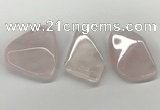 NGP5849 28*45mm - 40*55mm freeform rose quartz slab pendants