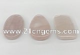 NGP5851 35*55mm freeform rose quartz pendants wholesale