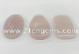 NGP5851 35*55mm freeform rose quartz pendants wholesale