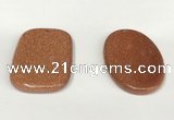 NGP5857 35*55mm freeform goldstone pendants wholesale