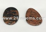 NGP5860 35*55mm freeform mahogany obsidian pendants wholesale