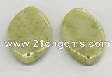 NGP5862 35*55mm marquise lemon jade pendants wholesale