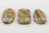 NGP5871 35*55mm freeform picture jasper pendants wholesale