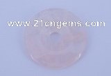 NGP601 5pcs 5*35mm rose quartz gemstone donut pendants wholesale