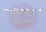 NGP601 5pcs 5*35mm rose quartz gemstone donut pendants wholesale