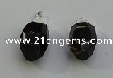 NGP6015 18*30mm - 22*35mm freeform smoky quartz pendants