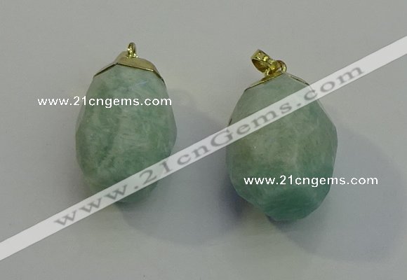 NGP6019 18*30mm - 22*35mm freeform amazonite pendants