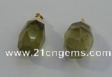 NGP6021 18*30mm - 22*35mm freeform lemon quartz pendants