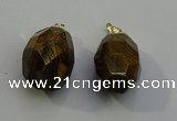 NGP6024 18*30mm - 22*35mm freeform yellow tiger eye pendants