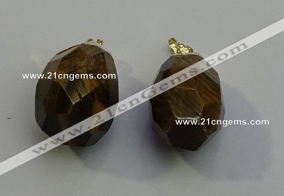 NGP6024 18*30mm - 22*35mm freeform yellow tiger eye pendants