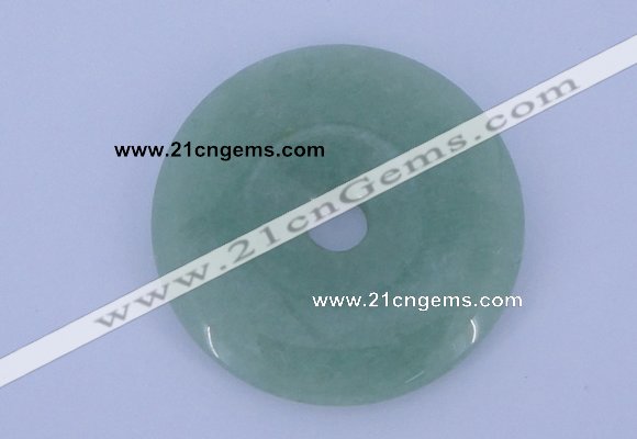 NGP604 5pcs 6*40mm green aventurine gemstone donut pendants wholesale