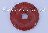 NGP606 5pcs 5*40mm red jasper gemstone donut pendants wholesale