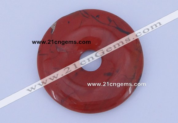 NGP606 5pcs 5*40mm red jasper gemstone donut pendants wholesale