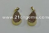 NGP6079 15*25mm – 18*30mm flat teardrop druzy agate pendants