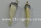 NGP6083 12*60mm – 18*65mm horn wolf tooth pendants wholesale