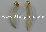 NGP6084 12*60mm – 18*65mm horn wolf tooth pendants wholesale