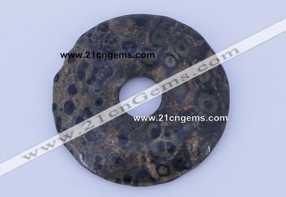 NGP609 5pcs 5*45mm kambaba jasper gemstone donut pendants wholesale