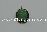 NGP6099 20*25mm - 22*30mm oval green aventurine pendants wholesle