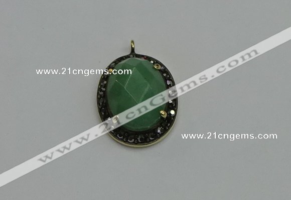 NGP6099 20*25mm - 22*30mm oval green aventurine pendants wholesle