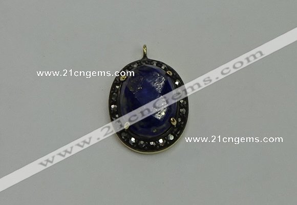 NGP6102 20*25mm - 22*30mm oval lapis lazuli pendants wholesle