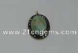 NGP6103 20*25mm - 22*30mm oval amazonite pendants wholesle