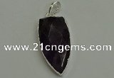 NGP6106 12*35mm - 15*40mm arrowhead amethyst pendants