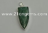 NGP6112 12*35mm - 15*40mm arrowhead amazonite pendants