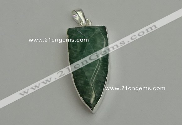 NGP6112 12*35mm - 15*40mm arrowhead amazonite pendants