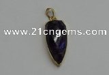 NGP6116 12*35mm - 15*40mm arrowhead amethyst pendants