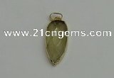 NGP6118 12*35mm - 15*40mm arrowhead lemon quartz pendants