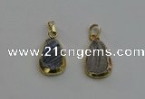 NGP6130 15*20mm freeform druzy agate pendants wholesale